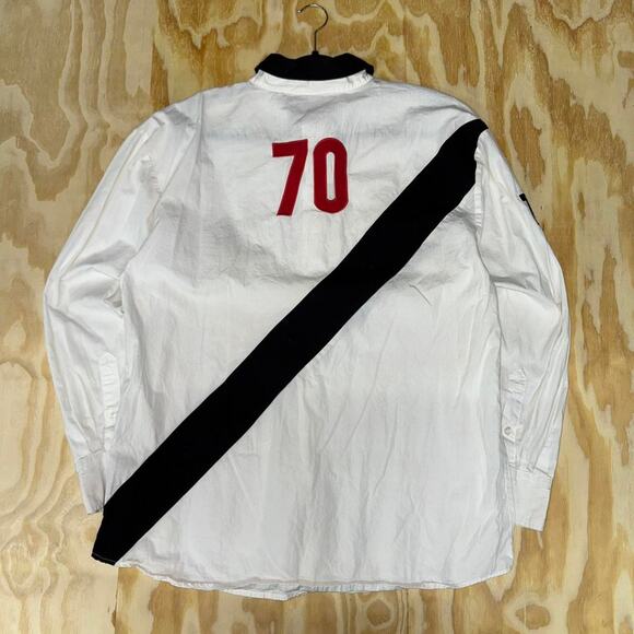 Vintage y2k brooklyn express polo embroidered button up tee - Picture 2 of 4